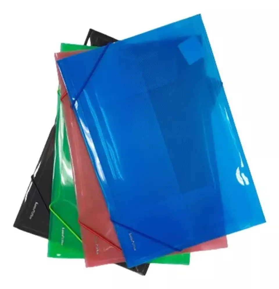 Carpeta Lama Oficio 3 Solapas Pp C/elastico V/colores 1