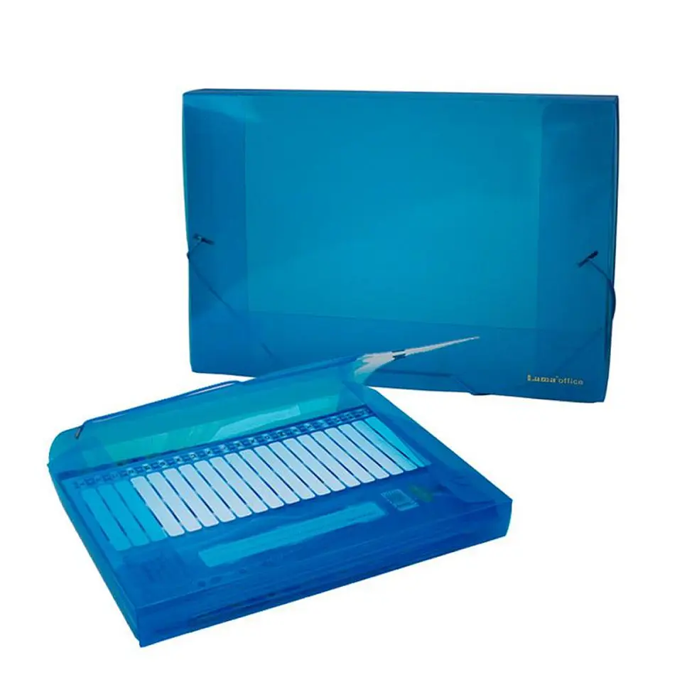 Caja De Archivo Pp 4 Cm Oficio V/colores C/elast. Lama 1
