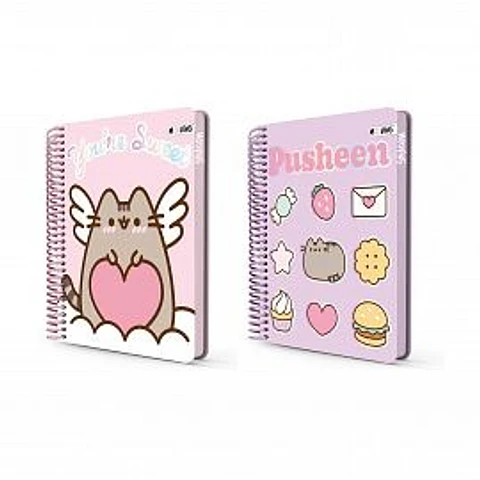 Cuaderno Mooving Premium 1/2 Oficio Pusheen 96h Rayado (1231207)