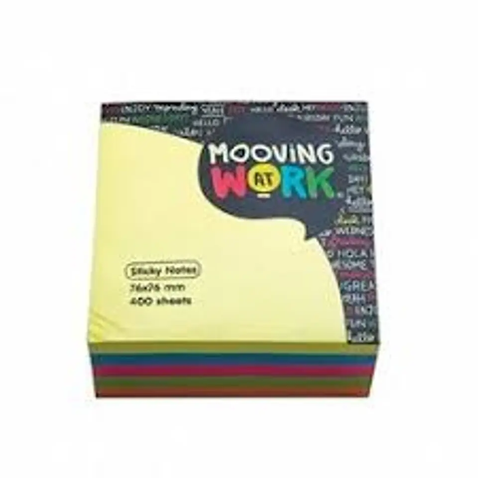 Notas Adhesivas Mooving 76x76x400 Neon Multicolor (2100104) 1