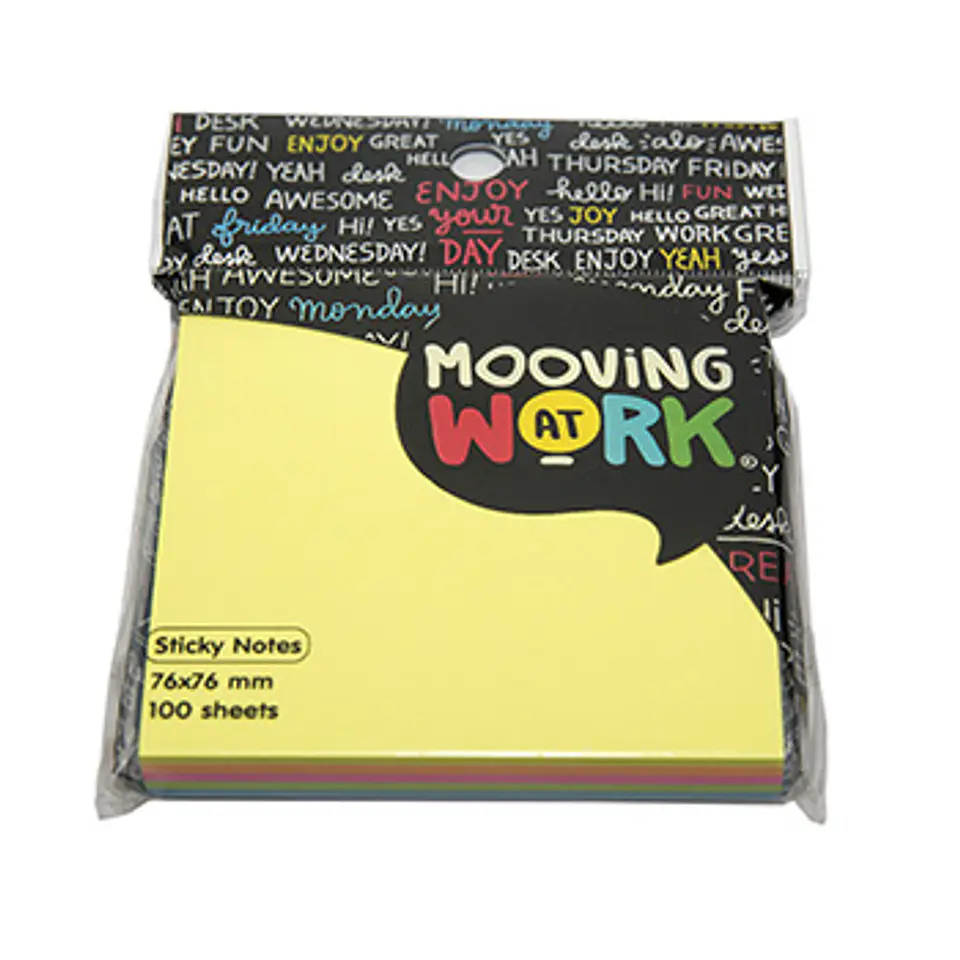 Notas Adhesivas Mooving 76x76x100 Neon Multicolor (2100108) 1