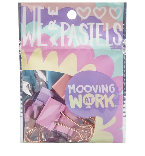 Binder Mooving Clips Pastel 19mm X12u (2102020101)