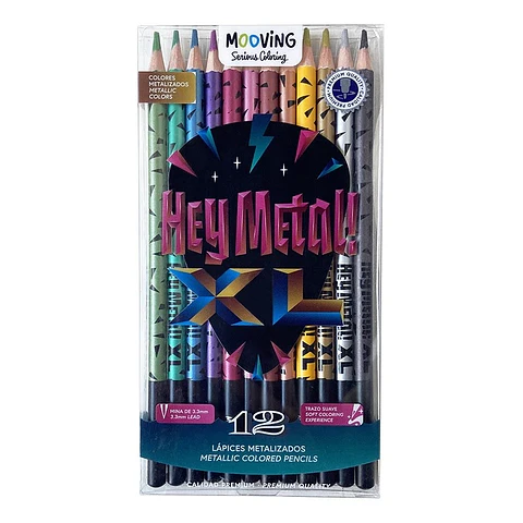 Lapices Mooving Coloring Hey Metal X12u. (3011312)