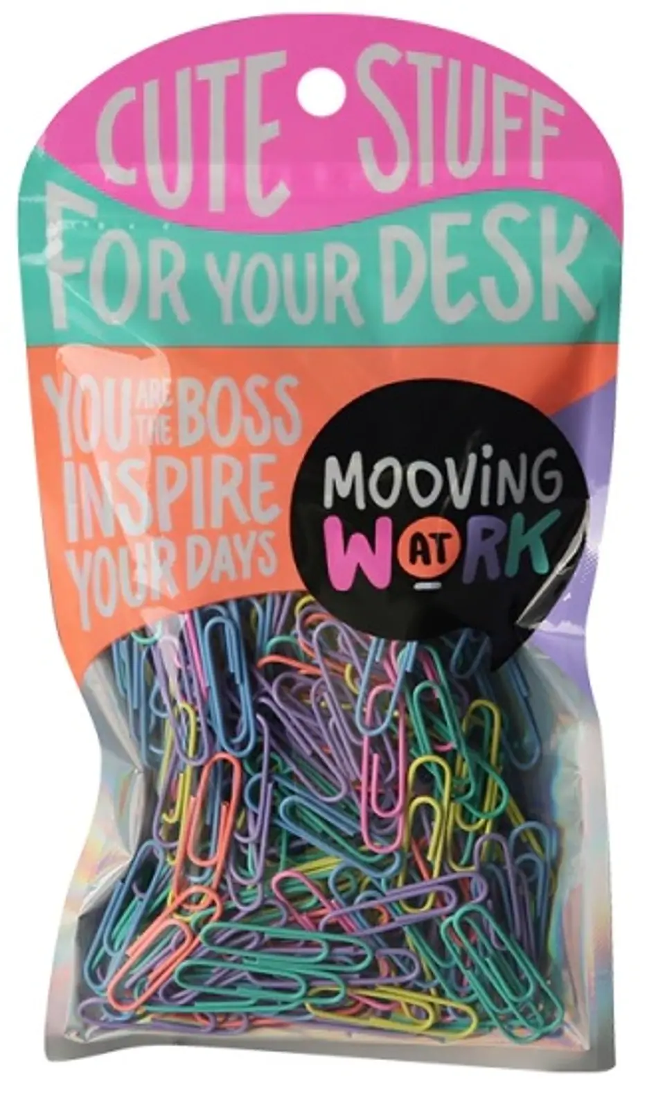 Paper Clips Mooving Maw Mania Multicolor 33 Mm X300 Pcs (2112010108) 1