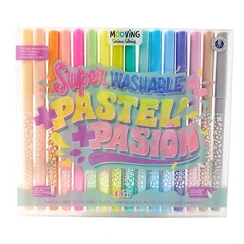 Marcadores Mooving Coloring Super Washables Pastel X16u (3021116)