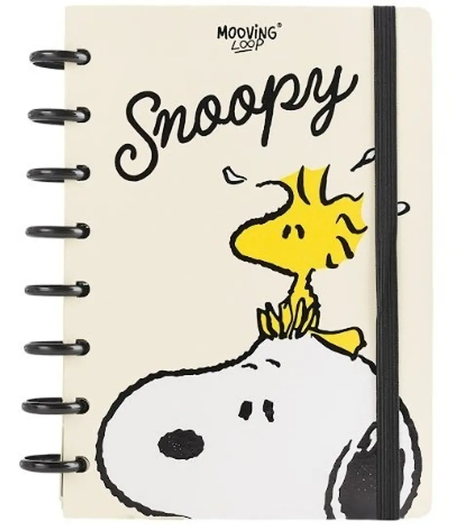 Cuaderno Mooving Loops Snoopy A5 80h Rayado (1721134) 1