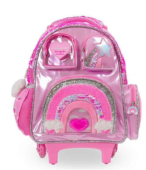 Mochila Mooving Quitapesares Nube Arcoiris C/carro 14" (1613524)
