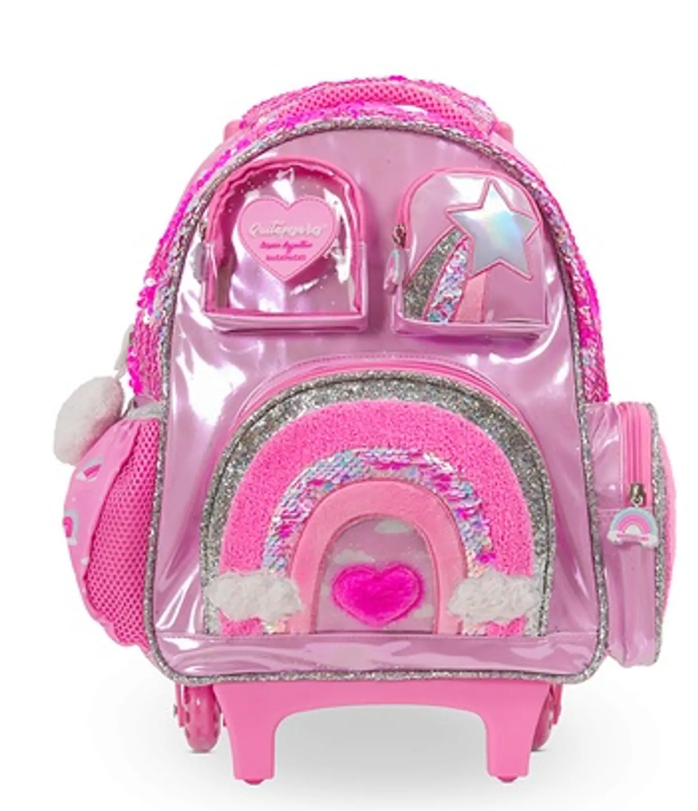 Mochila Mooving Quitapesares Nube Arcoiris C/carro 14