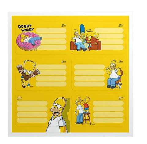 Etiquetas Mooving Escolar Simpsons (1301196)