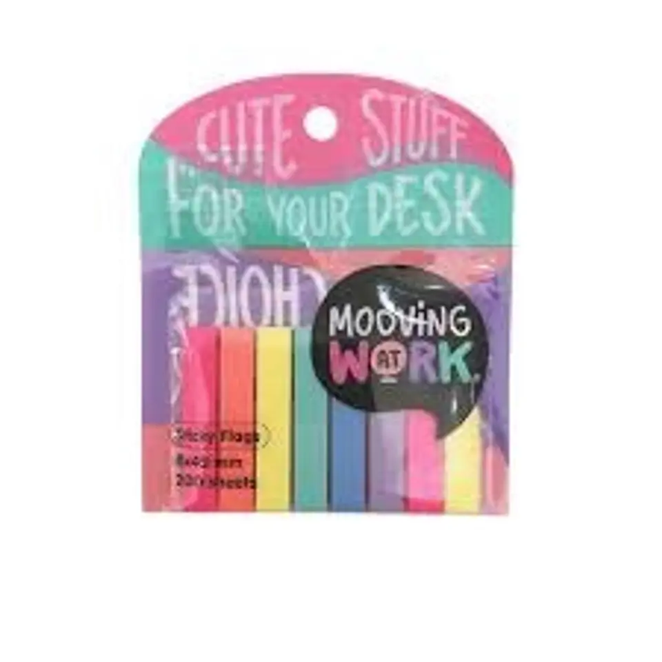 Banderitas SeÑaladores Mooving Angostas Neon 8x45mmx200 (2112100207) 1