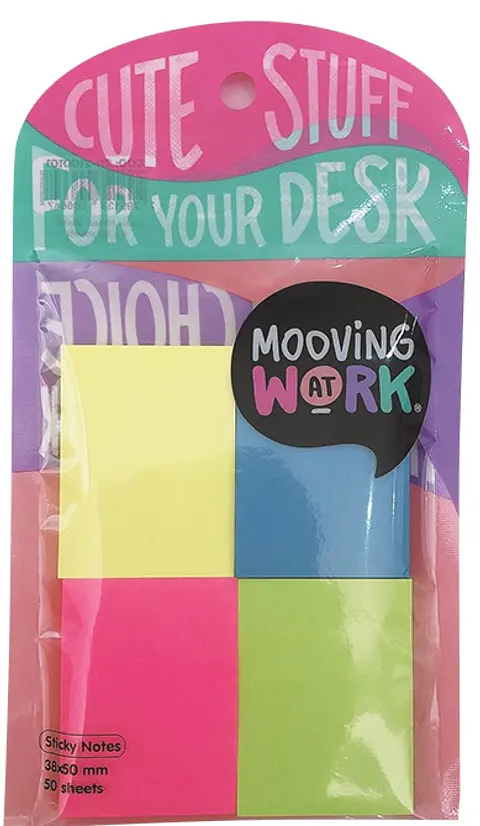 Notas Adhesivas Mooving Maw Mania  38x50x50 X4 Neon (2112100101)