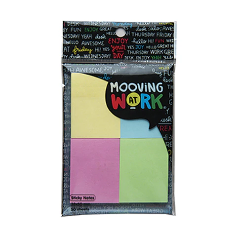 Notas Adhesivas Mooving 38x50x50 Pastel X4 (2102100102)