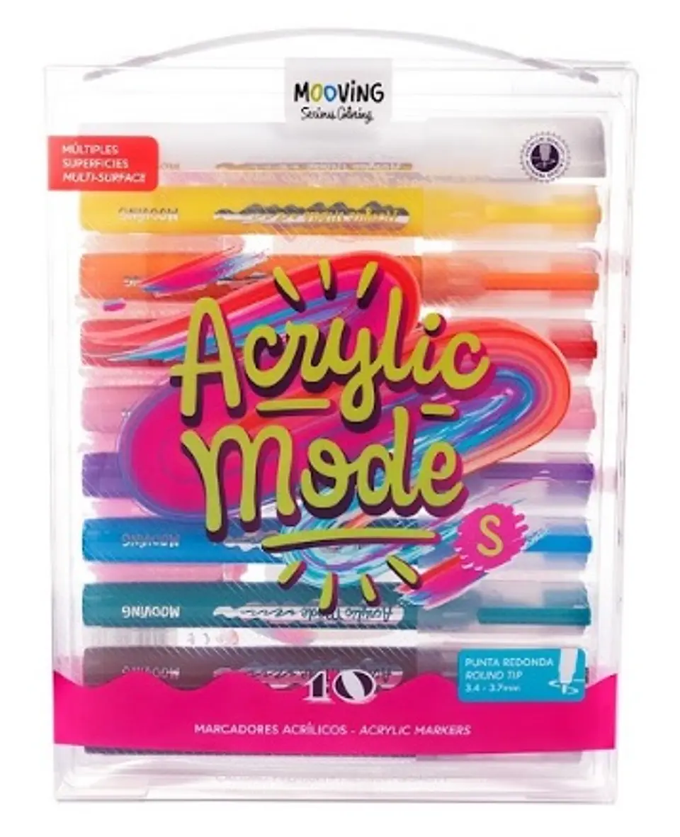Marcadores Mooving Coloring Acrilicos X10u  (3022110) 1