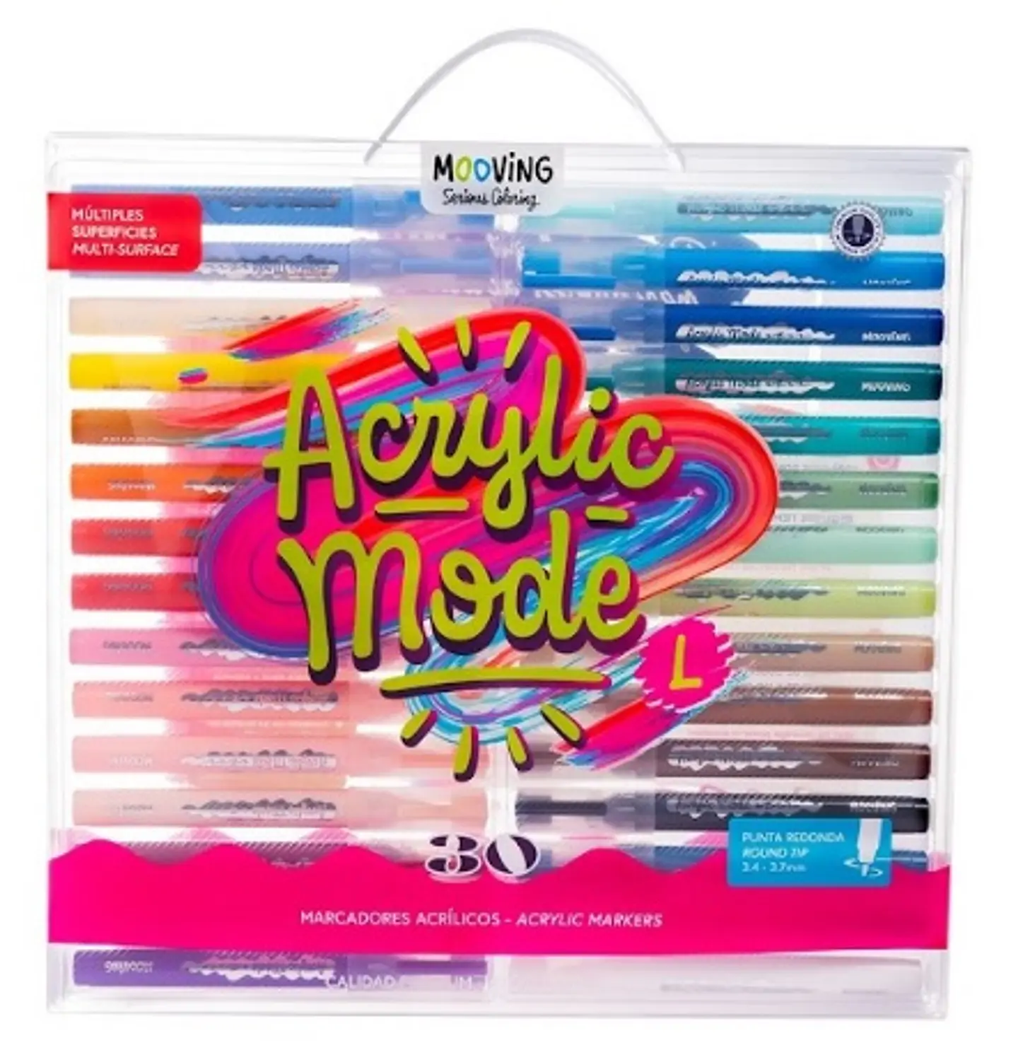 Marcadores Mooving Coloring Acrilicos X30u (3022130) 1