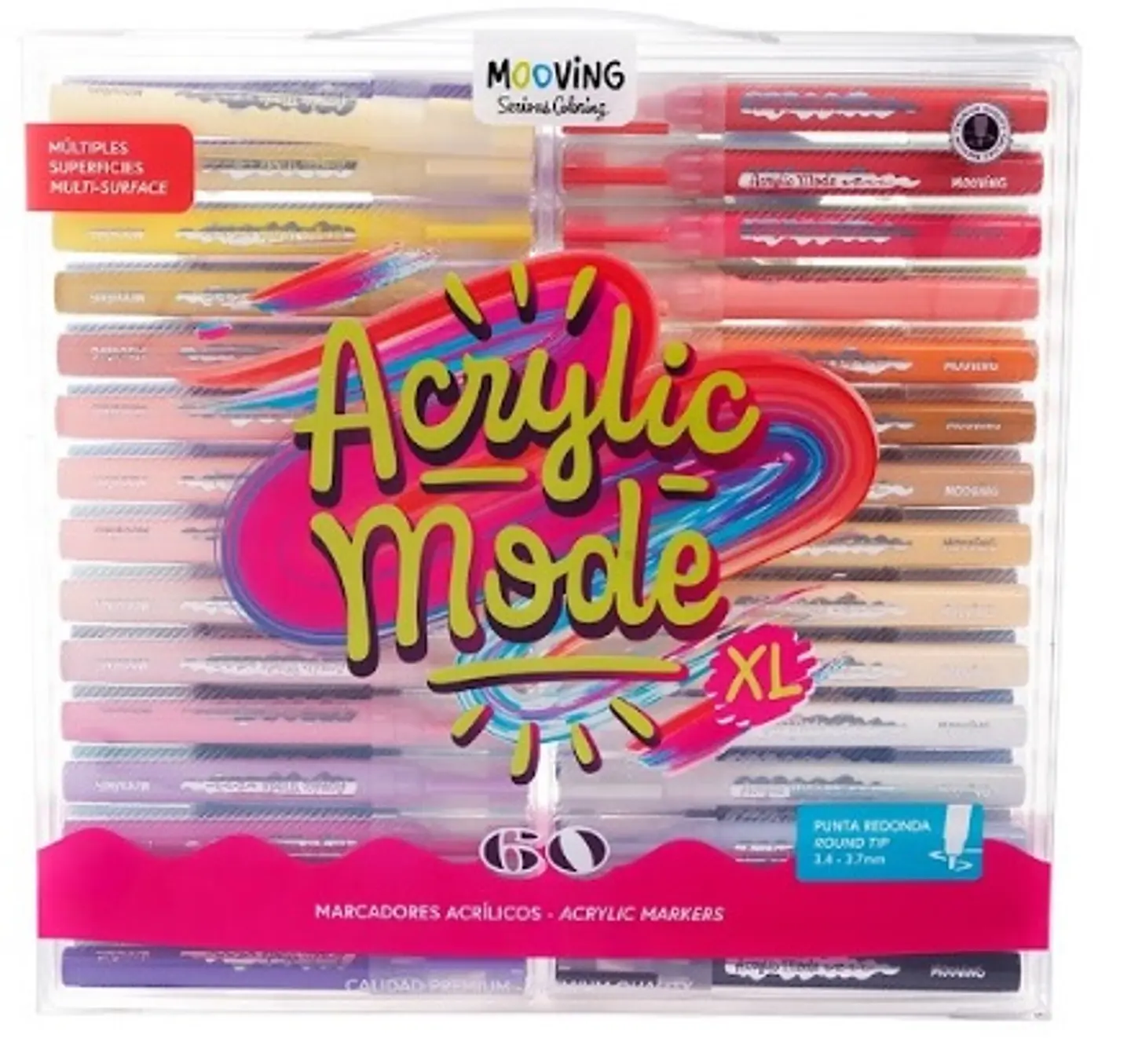 Marcadores Mooving Coloring Acrilicos X60u (3022160) 1