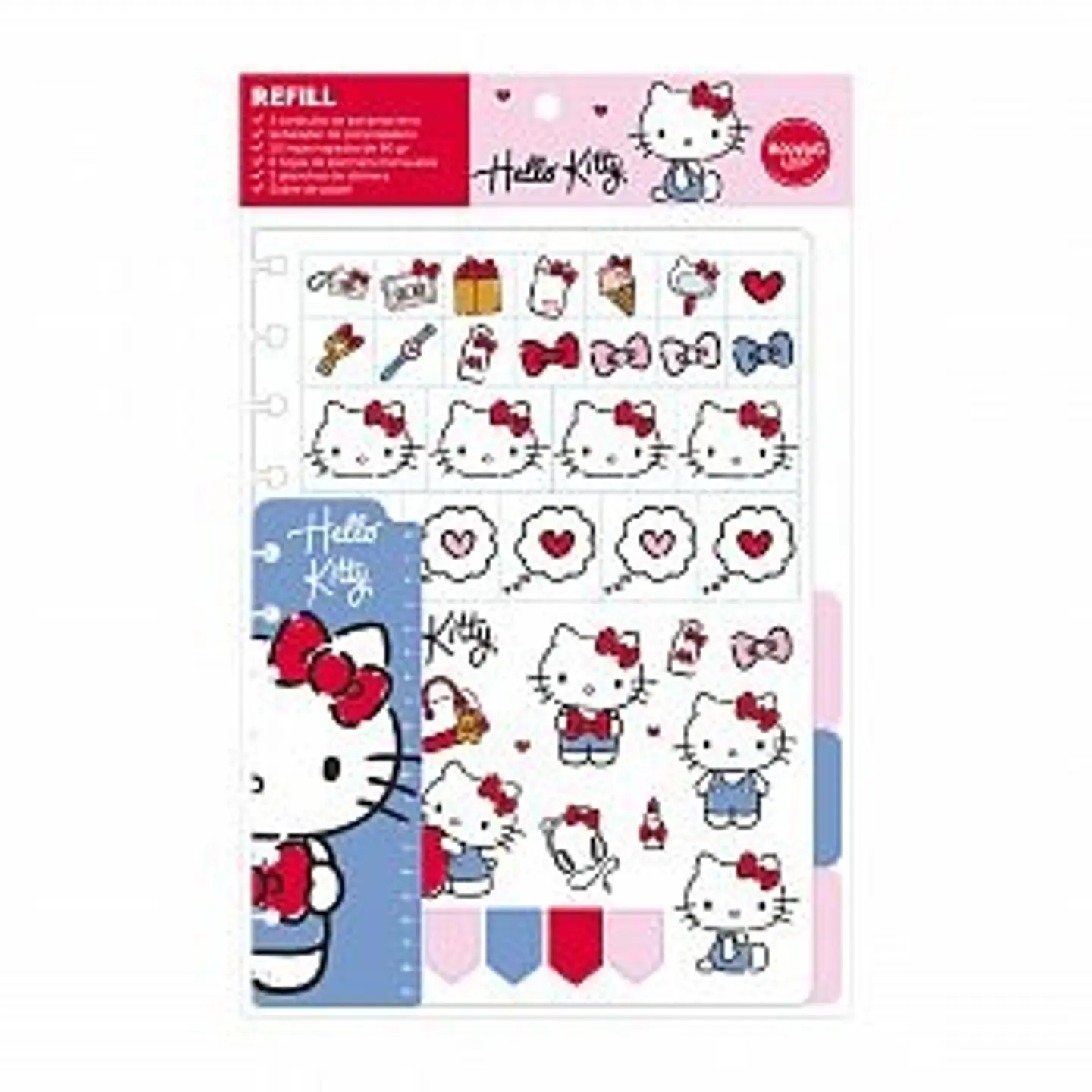 Set Repuestos P/cuaderno Mooving Loops Hello Kitty Carta (1714165) 1