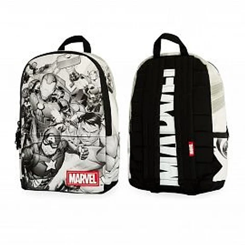 Mochila Mooving Marvel Grey Espalda 18" (1620125)