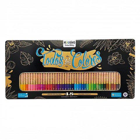 Lapices De Colores Mooving Lata X 48 Largos(3011048)