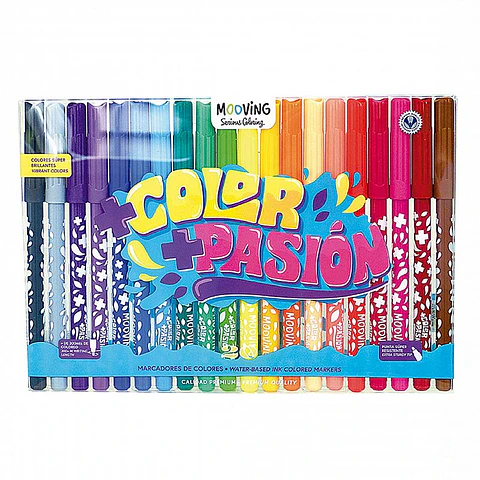 Marcador Mooving Fino Blister Colores X 20u. (3021020)