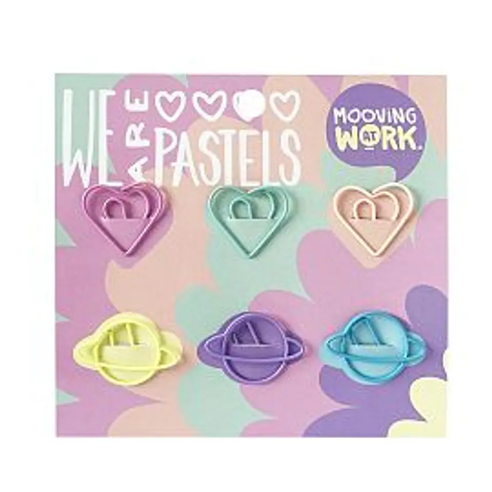 Clips Mooving Pastel C/forma X 6u. (2112010406) 1