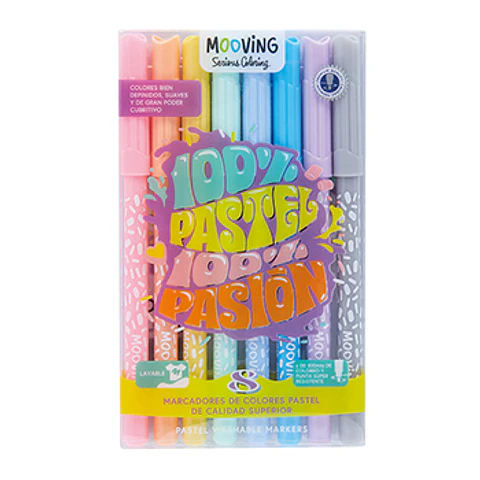 Marcador Mooving Pastel Pasion X 8u. (3021108)