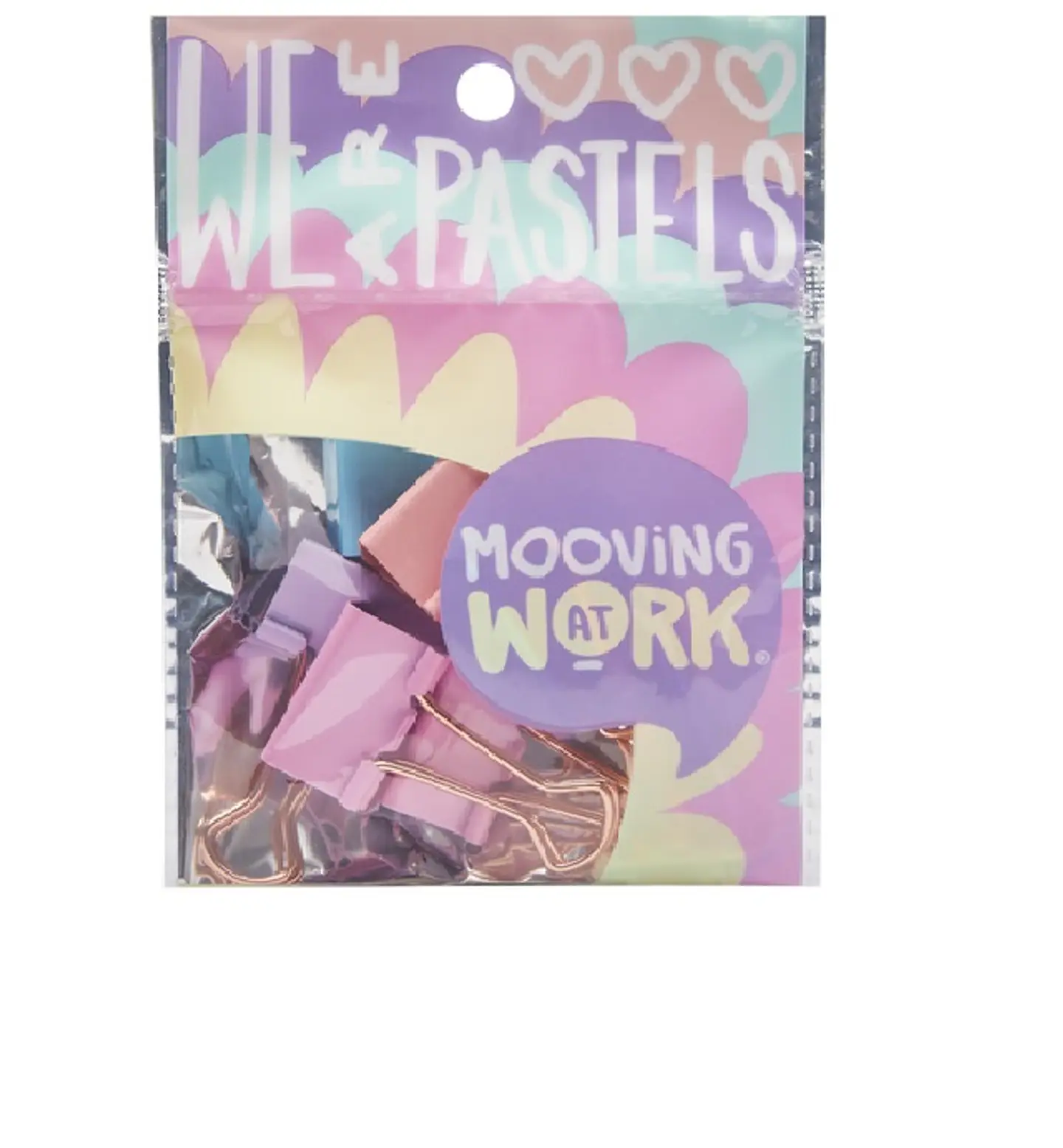 Binder Mooving Clips Pastel 25mm X6u (2102020201) 1
