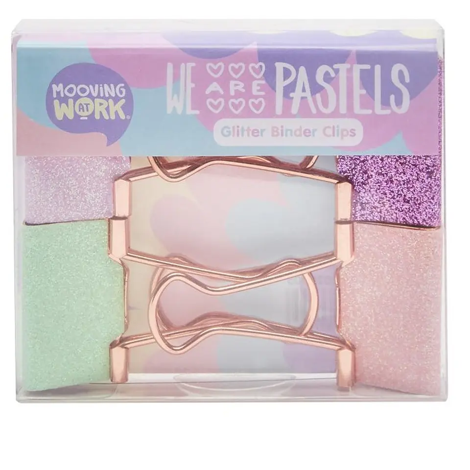 Binder Mooving Clips Pastel Glitter X4u (2102020305) 1