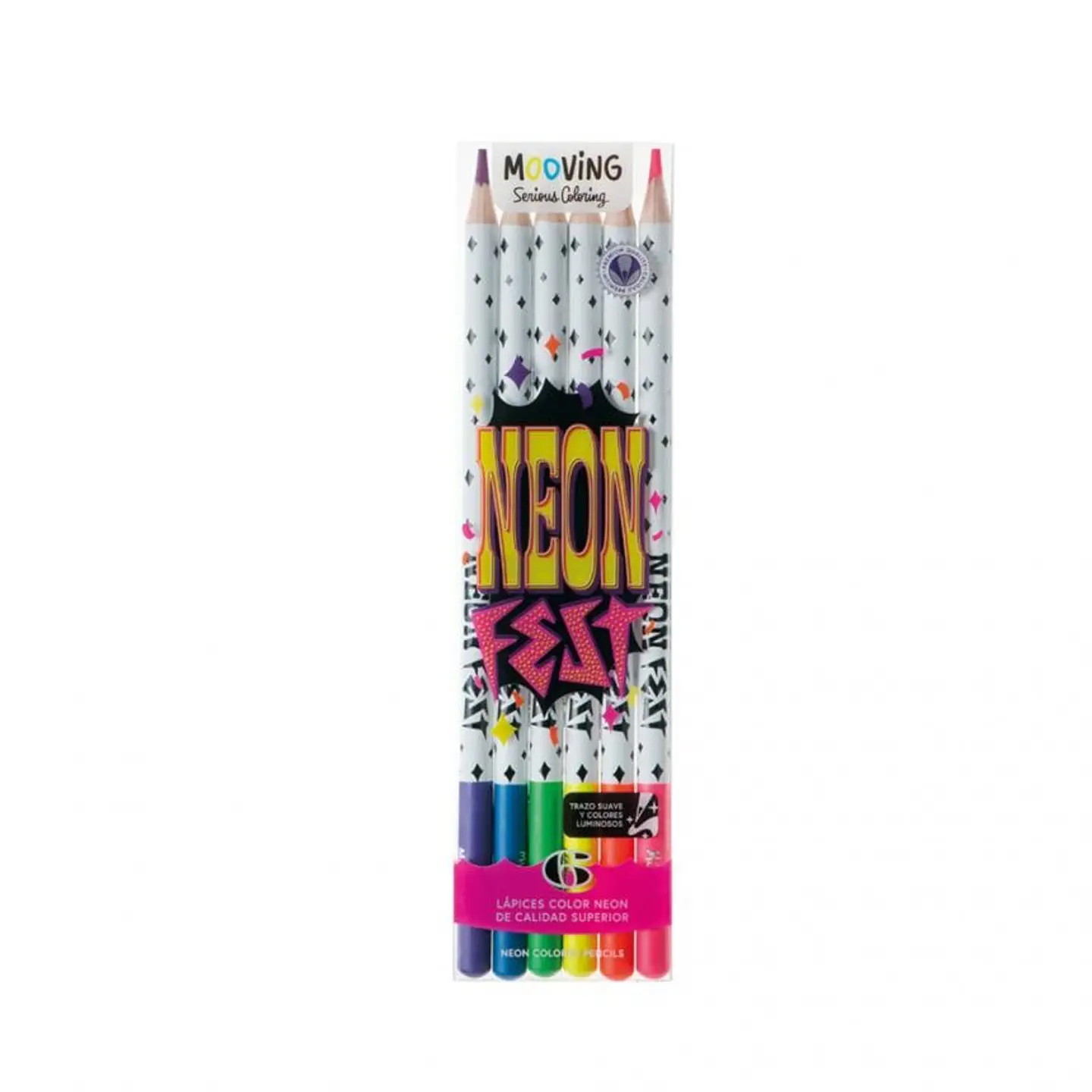Lapiz Color Mooving Neon X6u. Largos (3011206) 1