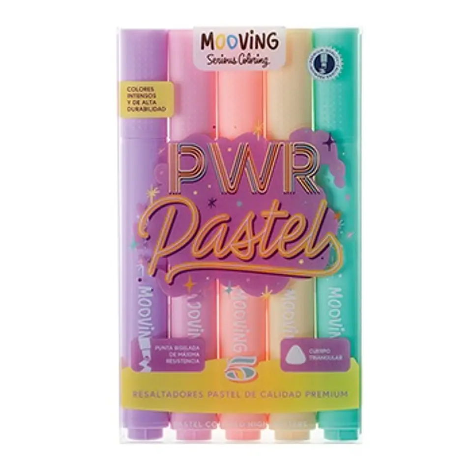 Resaltador Mooving X 5u. Pastel (3051105) 1