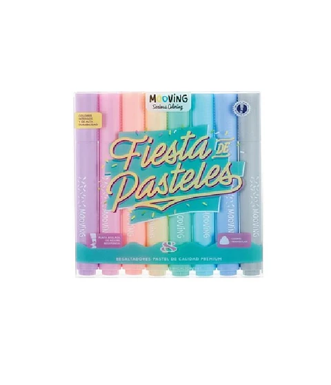 Resaltador Mooving Pastel X 8u. (3051108)