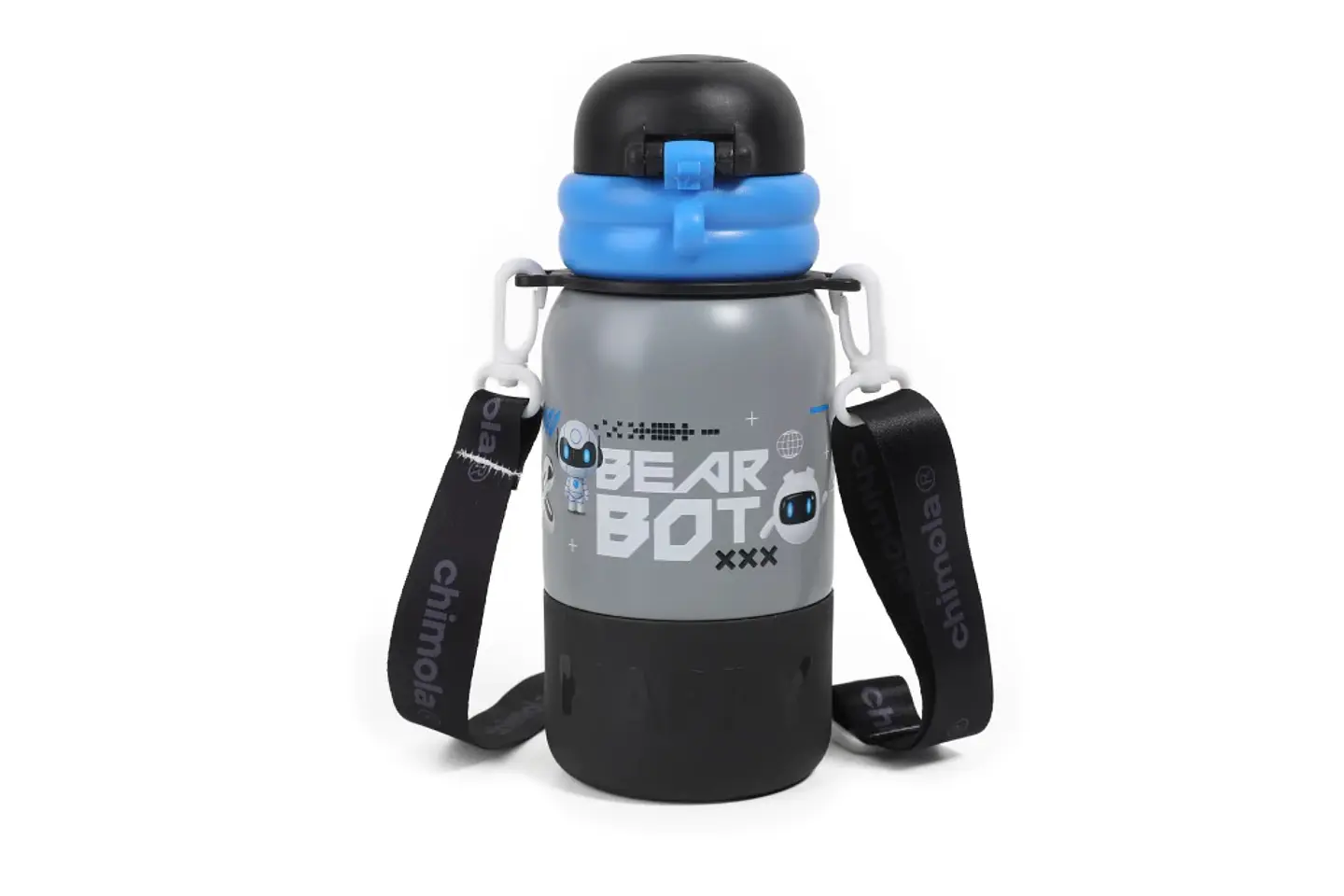 Botella Termica Chimola Bearbot 500 Ml Con Correa Y Vaso (bz98) 1
