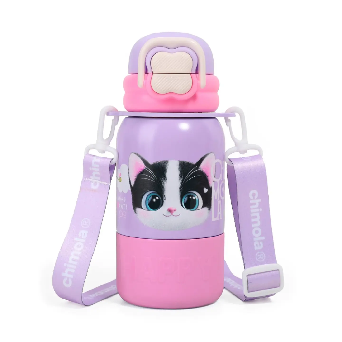 Botella Termica Chimola Cat 500 Ml Con Correa Y Vaso (bz95) 1