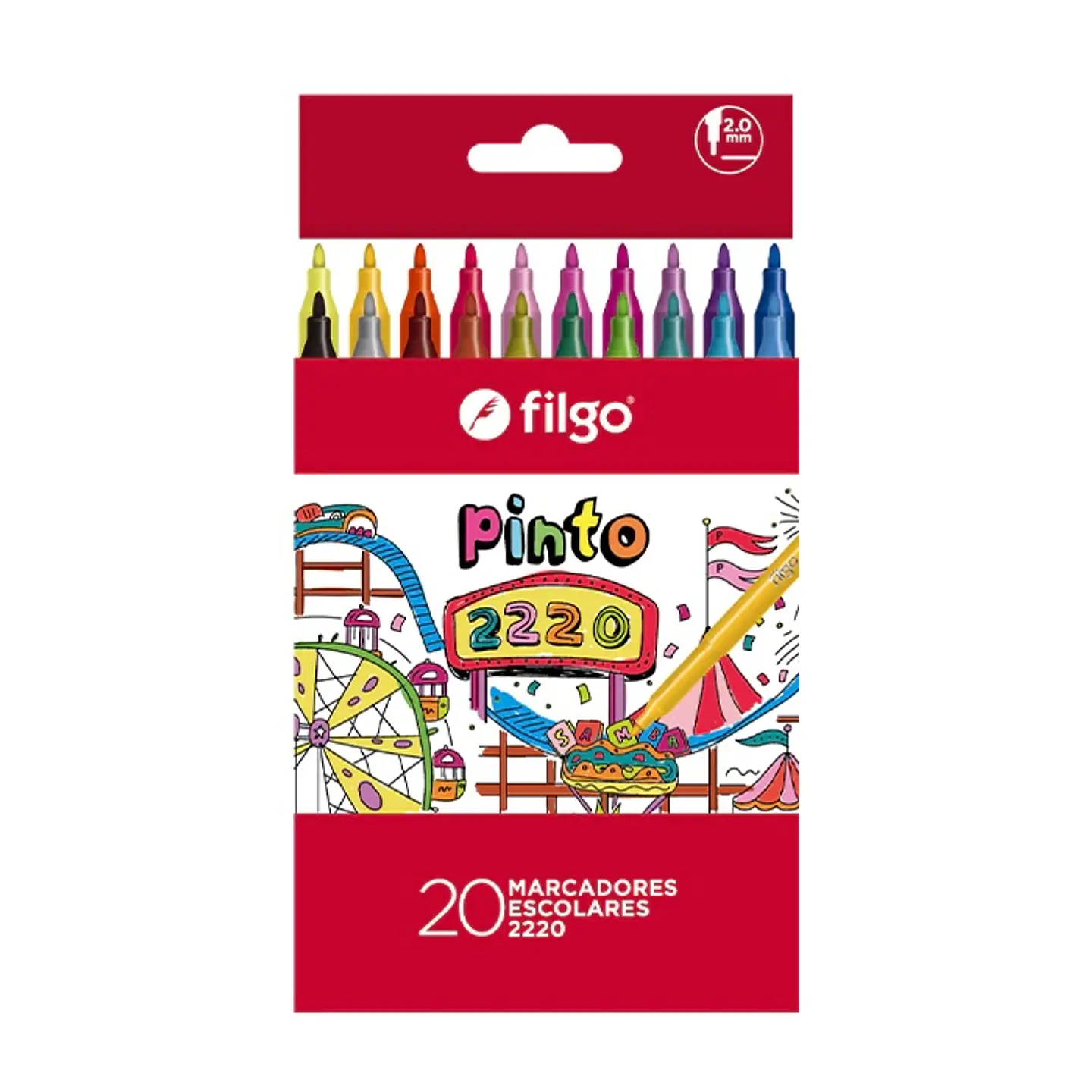 Marcador Escolar Filgo Varios Colores x20 1