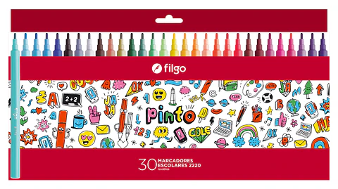 Marcador Escolar Filgo Varios Colores x30