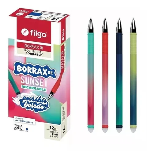 Bolígrafo Filgo Borrax Gel Borrable Se Sunset 0.7mm