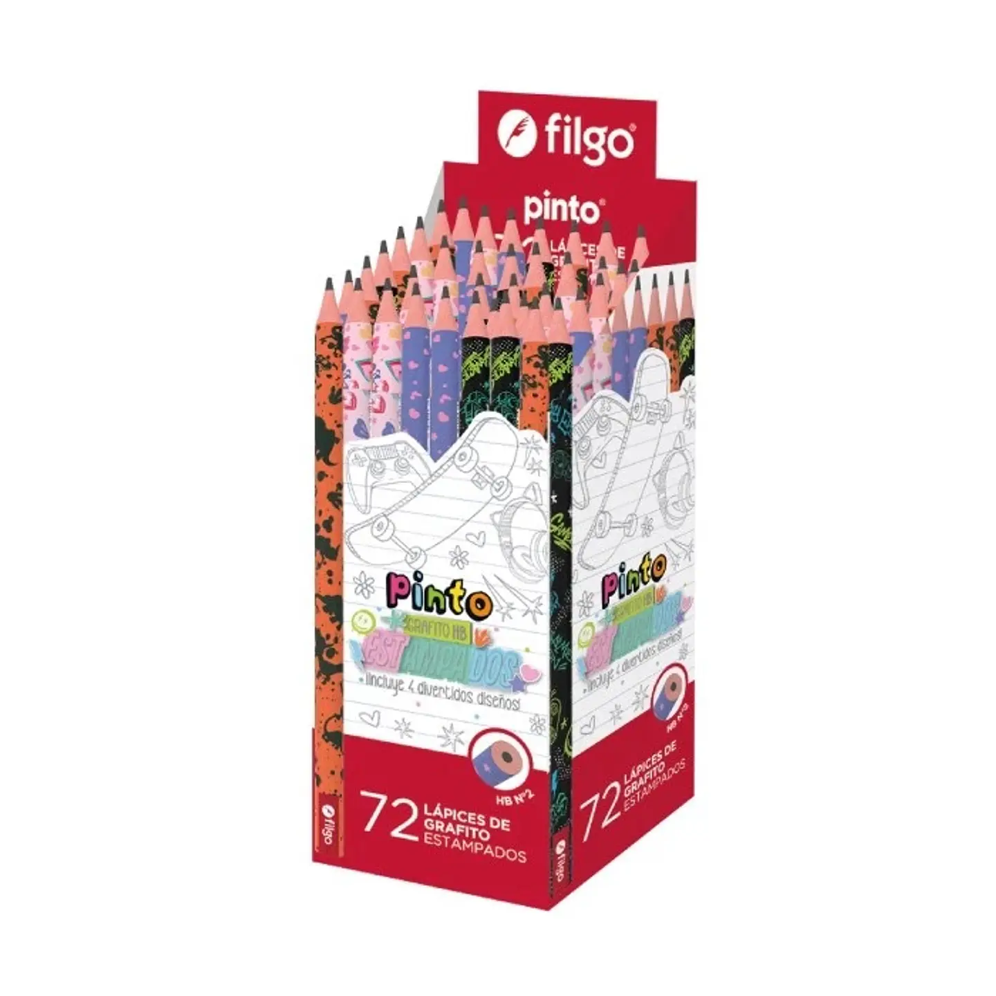Lápices Grafito Filgo Pinto Estampados x72 1