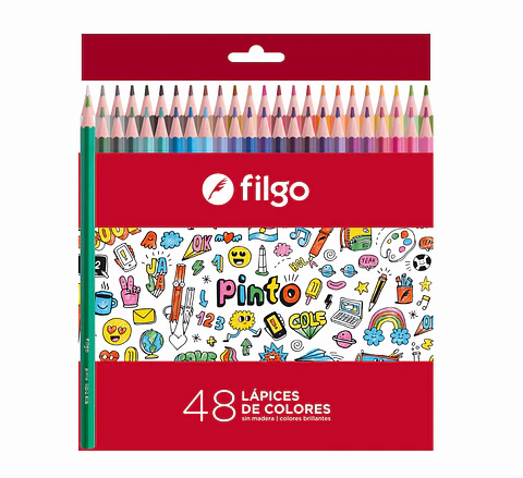 Lápiz Color Filgo x48 Largos Pinto