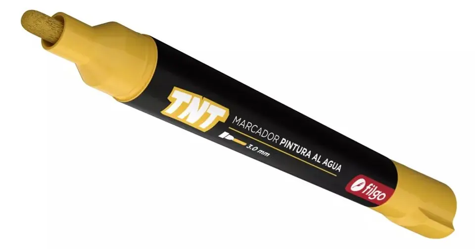 Marcador Filgo Pintura Al Agua TNT Trazo Medio Amarillo 3.0 1