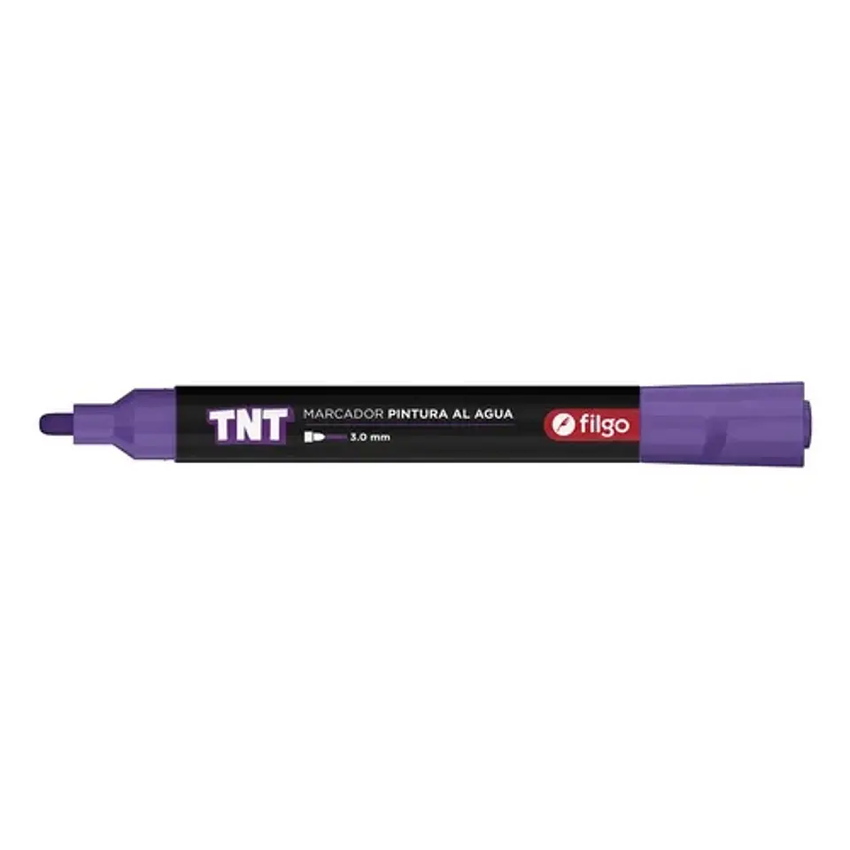 Marcador Filgo Pintura Al Agua TNT Trazo Medio Violeta 3.0 1