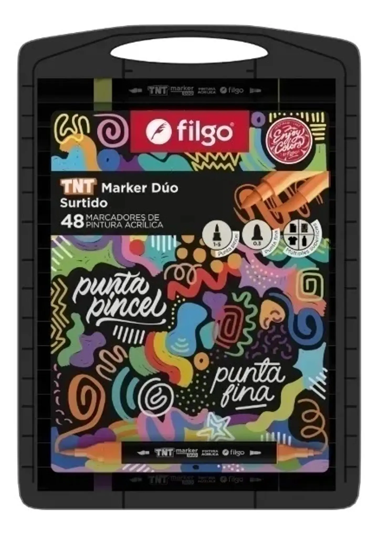 Marcadores Acrílicos Filgo TNT Marker Duo x48 1