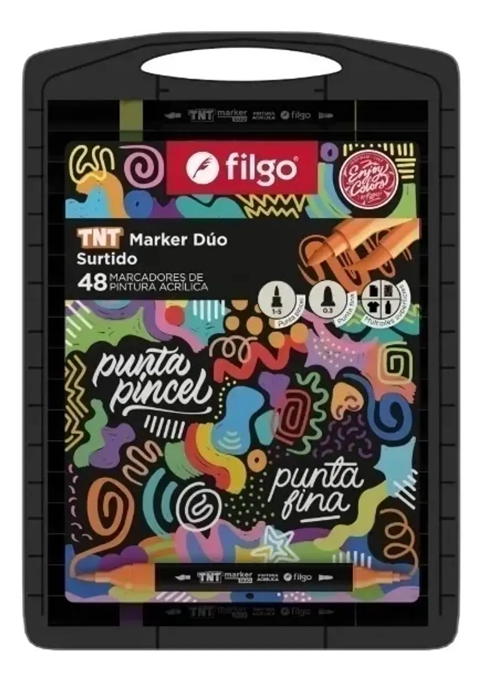 Marcadores Acrílicos Filgo TNT Marker Duo x48 1
