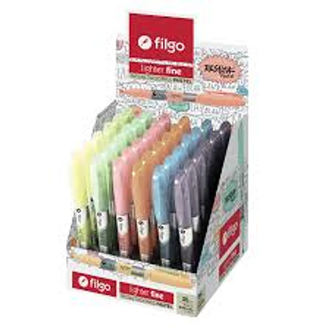 Resaltador Filgo Lighter Fine Pastel Punta Bisel Display x36