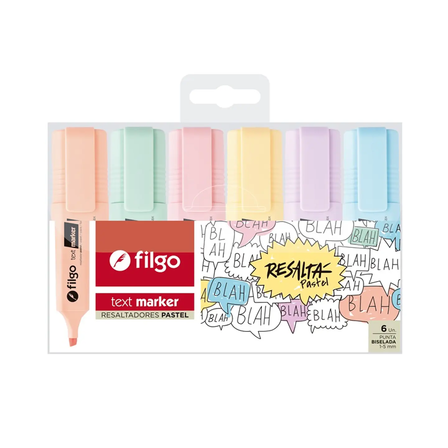 Resaltador Filgo Text Marker Pastel Pack x6 1