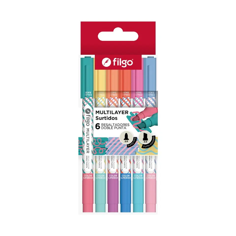 Resaltadores Filgo Doble Punta x6 1