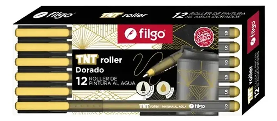 Roller Filgo TNT Pintura Al Agua Dorado 1