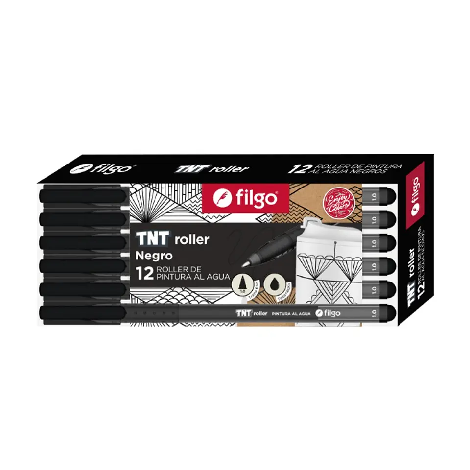 Roller Filgo TNT Pintura Al Agua Negro 1