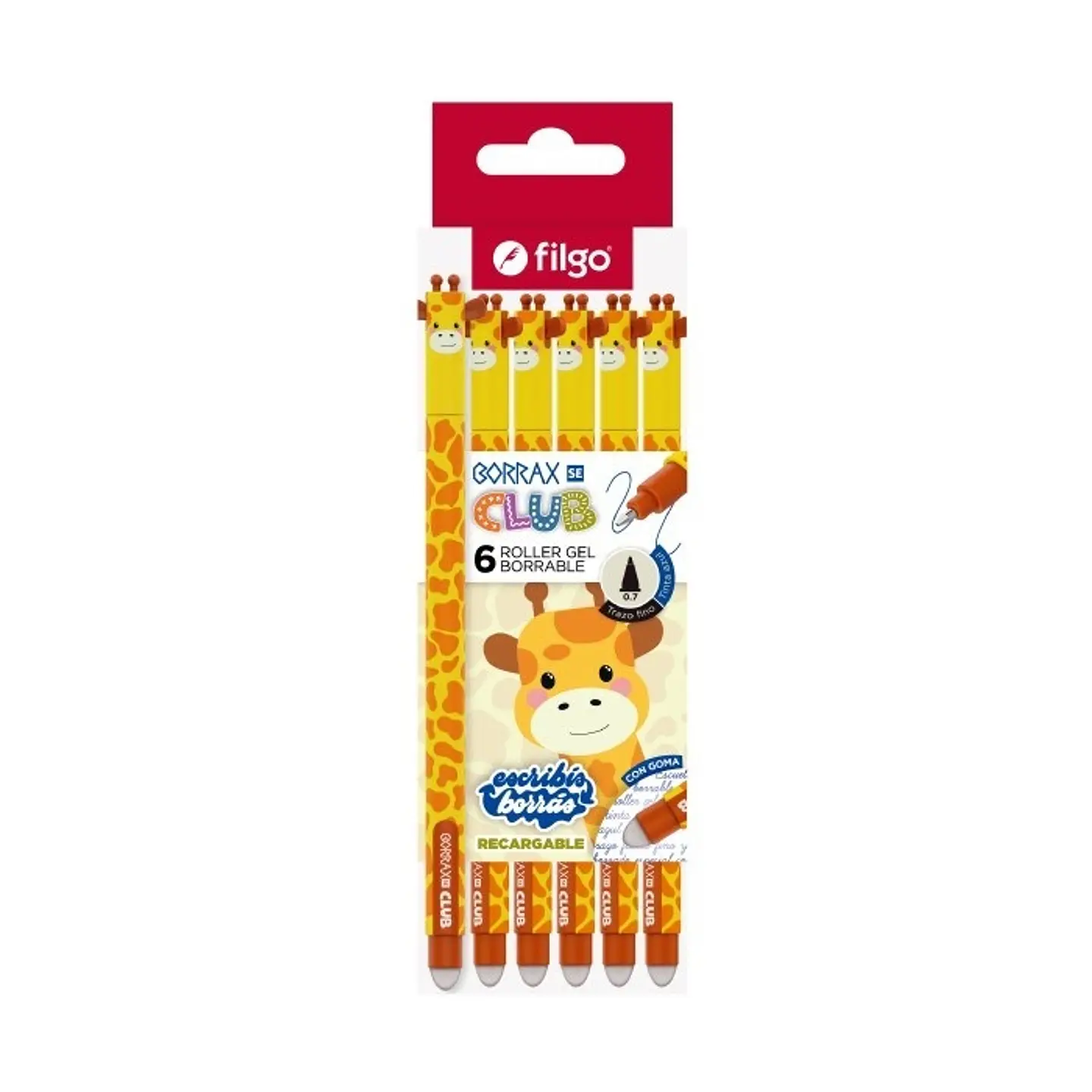 Roller Gel Borrable Filgo Borrax Se Club Jirafa 1
