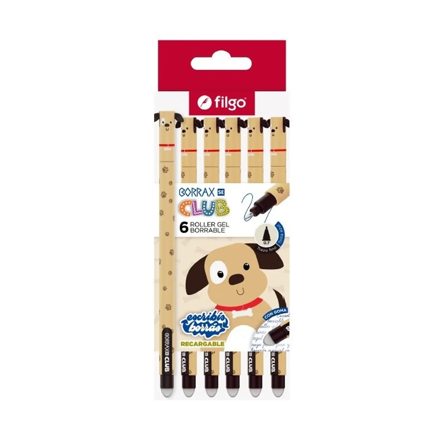 Roller Gel Borrable Filgo Borrax Se Club Perrito 1