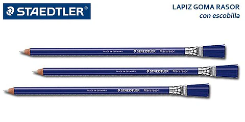 Lápiz Staedtler Goma Con Escobilla Rasor