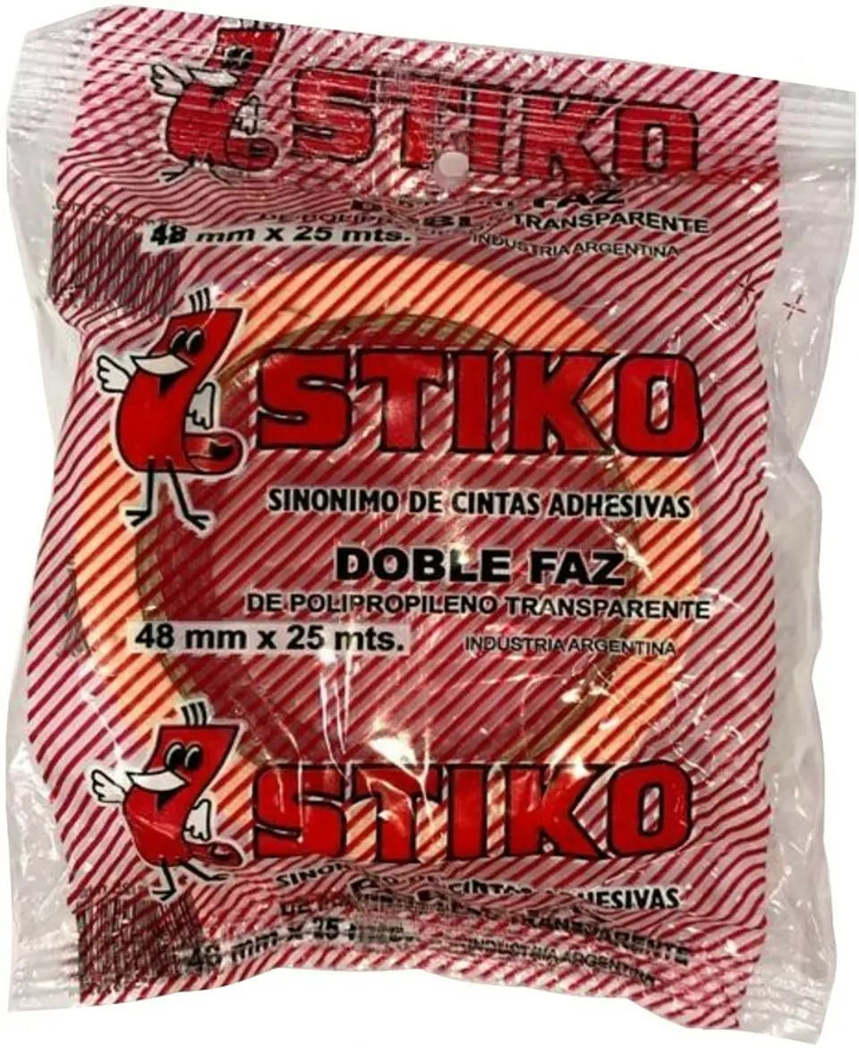Cinta Stiko Doble Faz Transparente 48mm x 25m 1